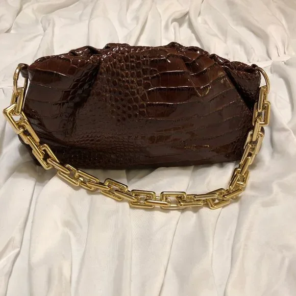 Brown Faux Croc Bag - Picture 3 of 5